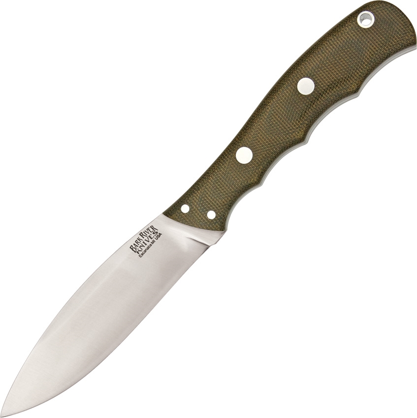 Bark River BA129MGC Canadian Special Green Canvas Knife