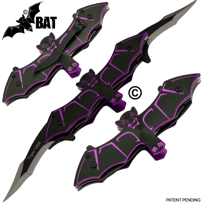 Bat Knife Trigger Action, Purple