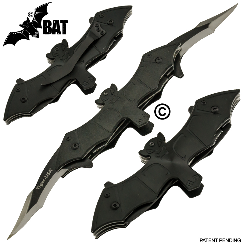 Bat Spring Assisted Knife, Black