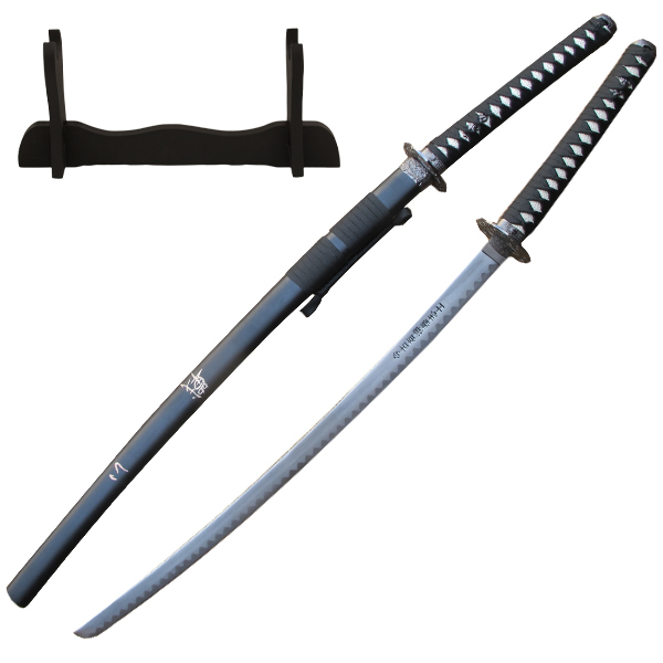 Black and Silver Katana Samurai Sword - PS-9515