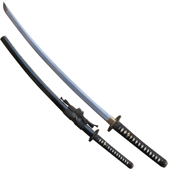 Black and Silver Katana Samurai Sword