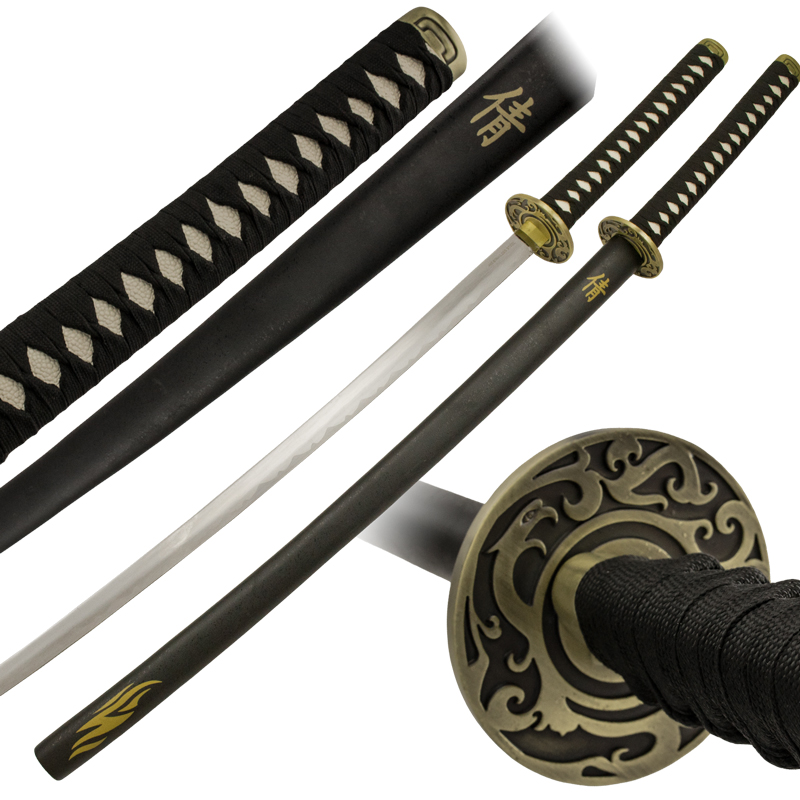 Black Flame Sword Katana Set Samurai Sword