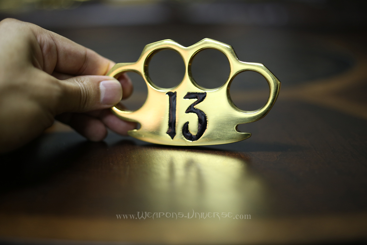 Black Lucky 13 Real Brass Knuckles