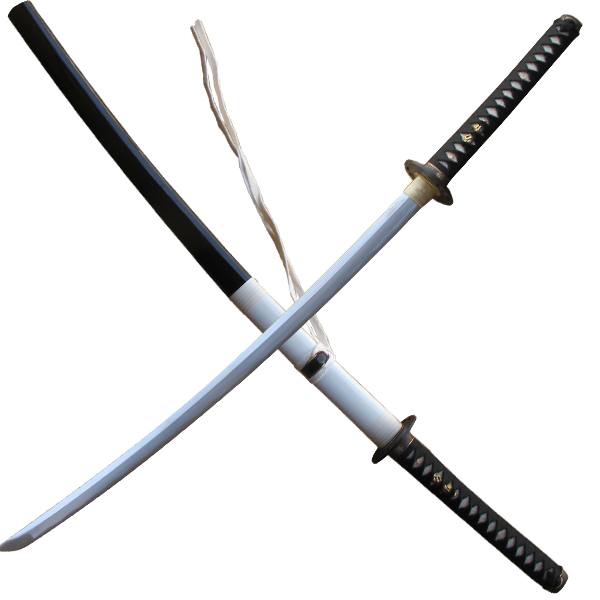 Black, Silver, and Gold Katana Samurai Sword