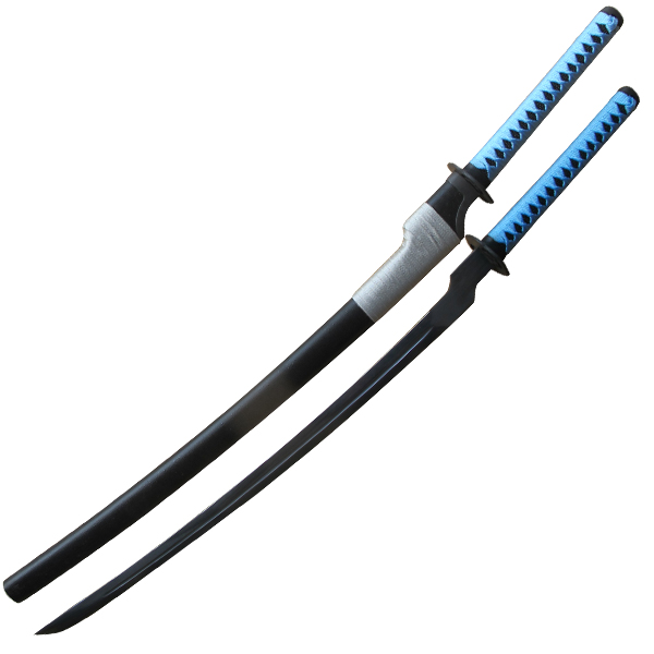 Blue and Black Katana Samurai Sword