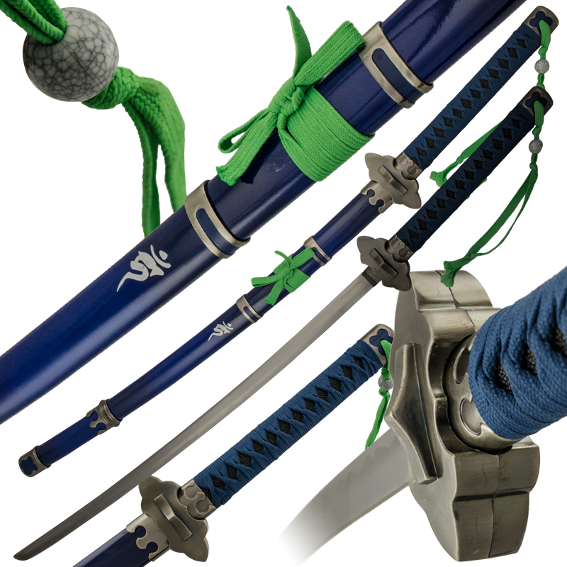 Blue and Green Katana Samurai Sword