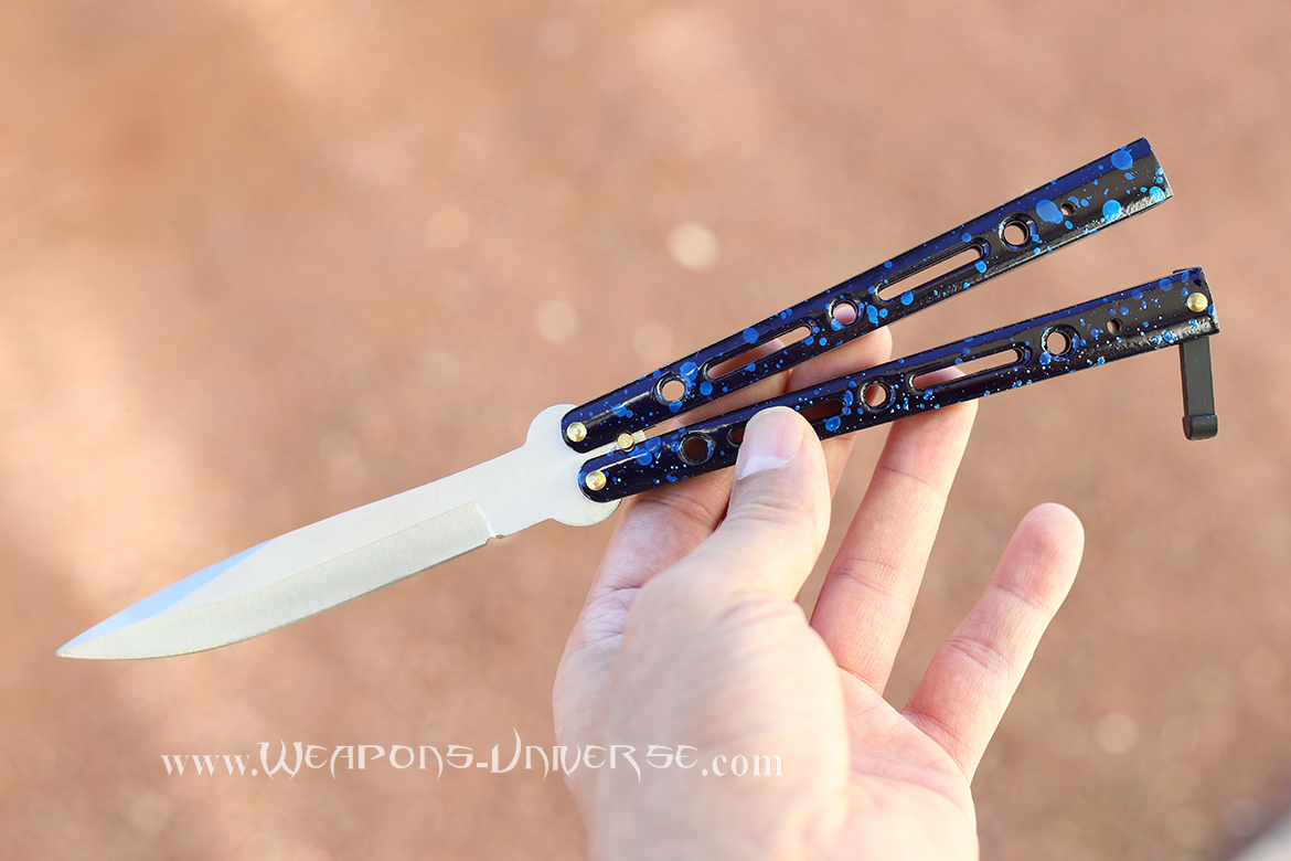 Blue Butterfly Knife, Deluxe