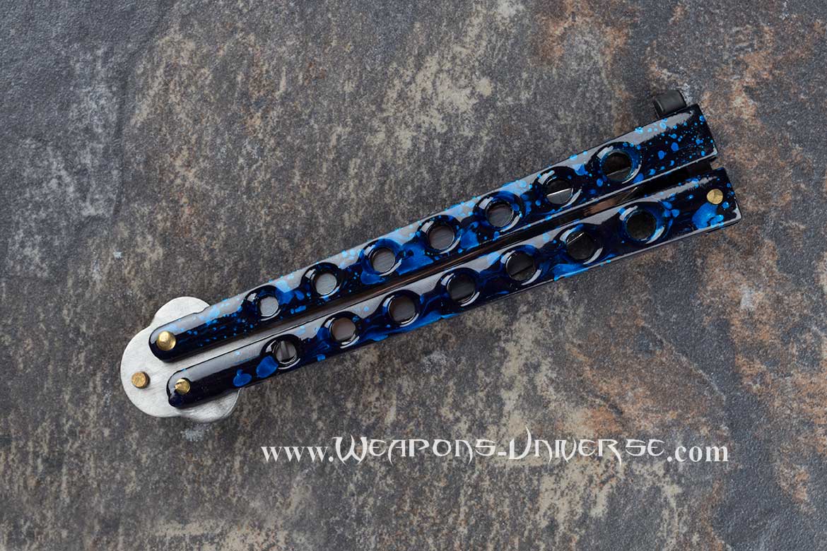 Blue Butterfly Knife