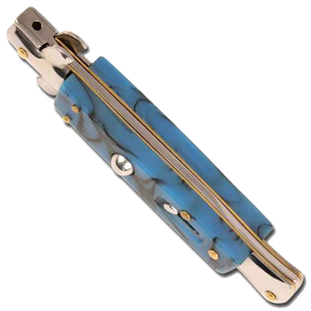 Blue Marble Switchblade Knife, Liner