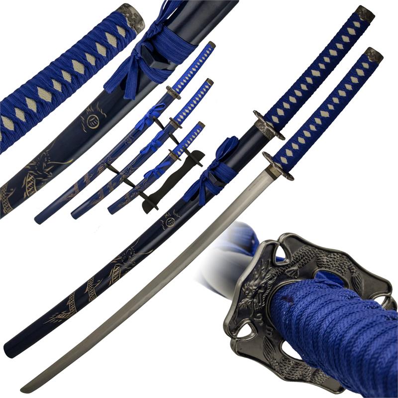 Blue Roar Samurai Katana Sword Set