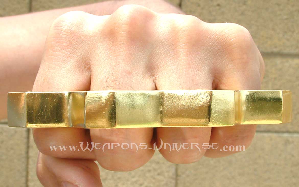 Large Gold Brass Knuckles