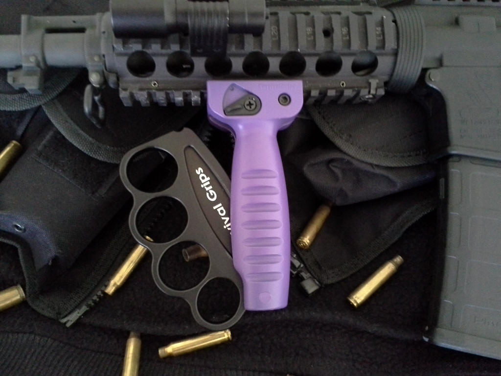 Finger Guard Knuckles, Purple Handle