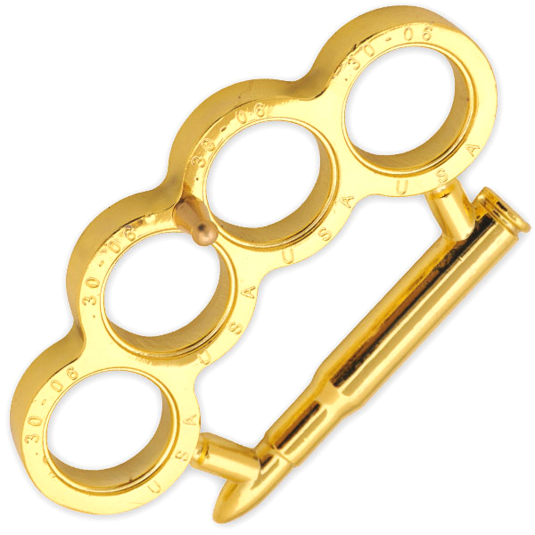 Bullet Brass Knuckles, 30.06, Gold