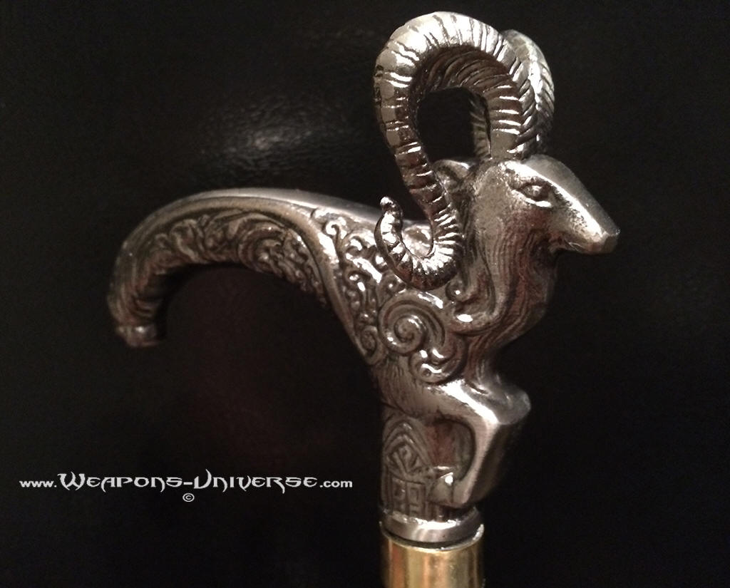 Ram's Head Cane Sword