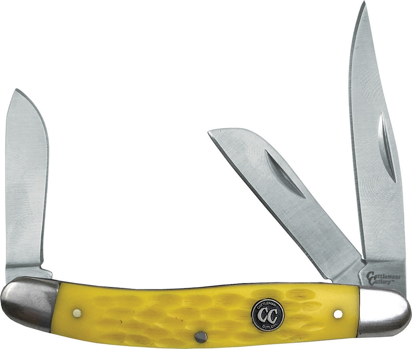 Cattleman's Cutlery CC0001JYD Signature Stockman Yellow Knife