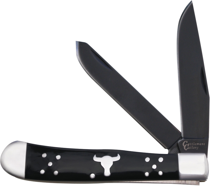 Cattleman's Cutlery CC0002BD Black Angus Trapper Knife