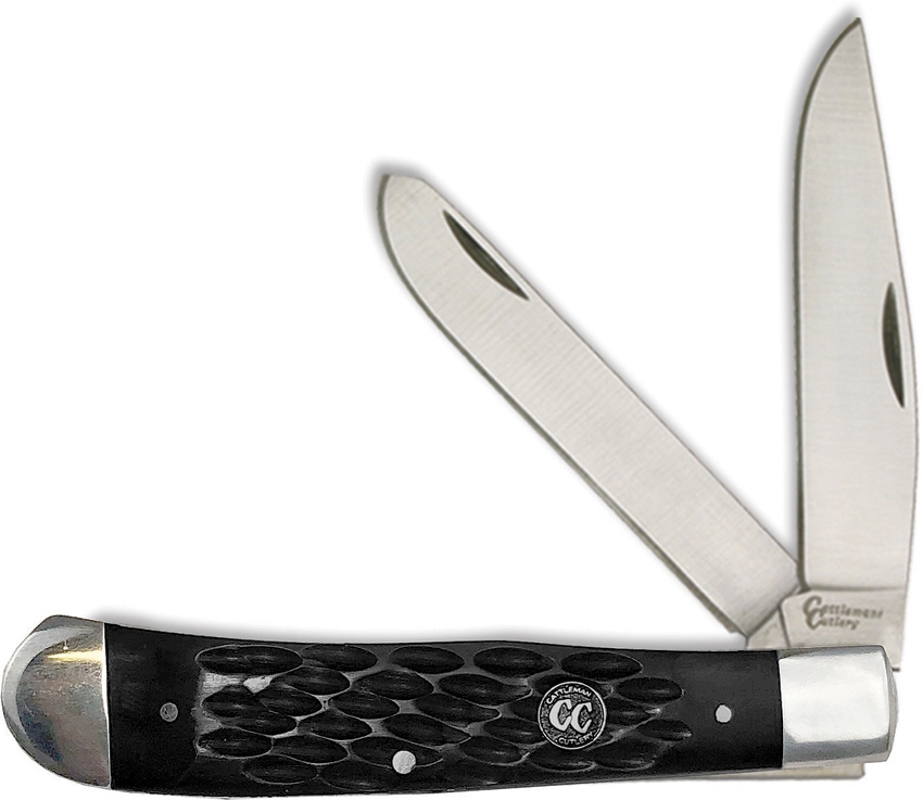 Cattleman's Cutlery CC0002JBD Signature Trapper Black Knife