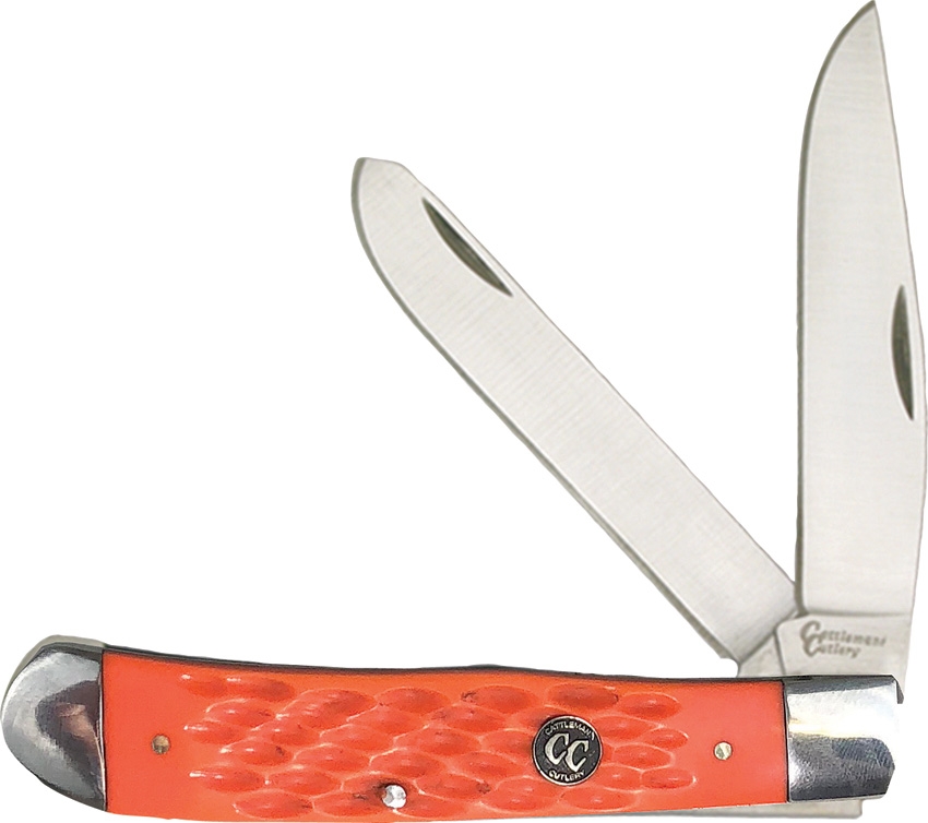 Cattleman's Cutlery CC0002JOD Signature Trapper Orange Knife
