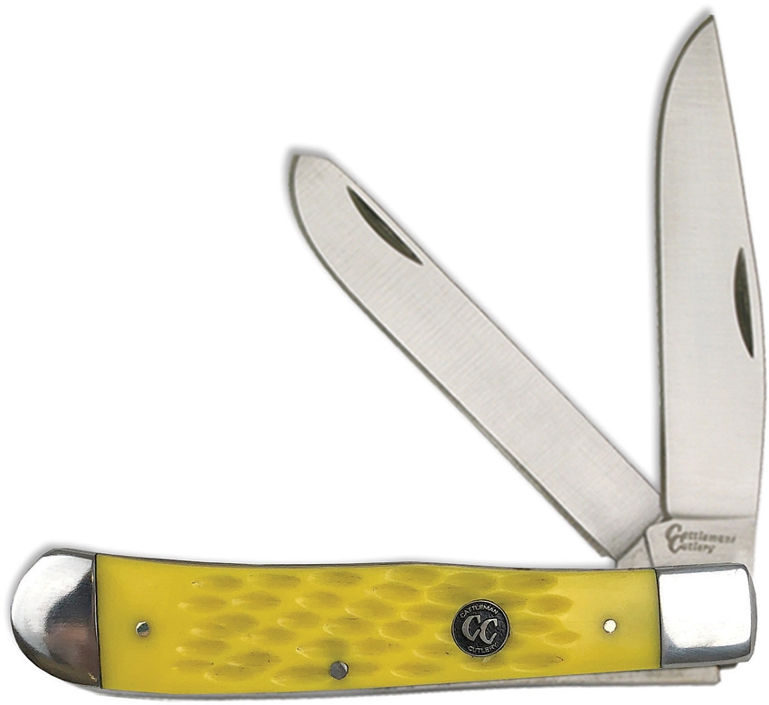 Cattleman's Cutlery CC0002JYD Signature Trapper Yellow Knife