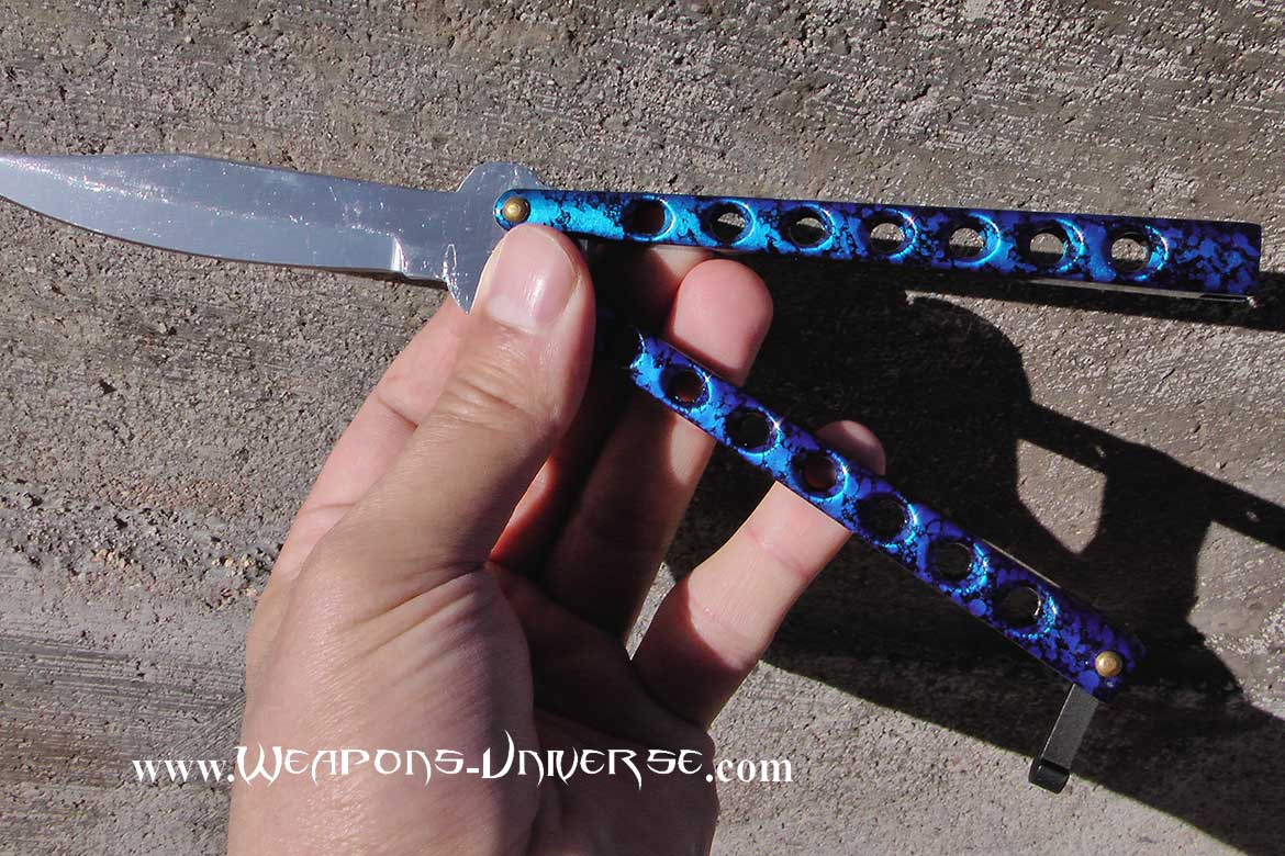 Cheap Blue Butterfly Knife