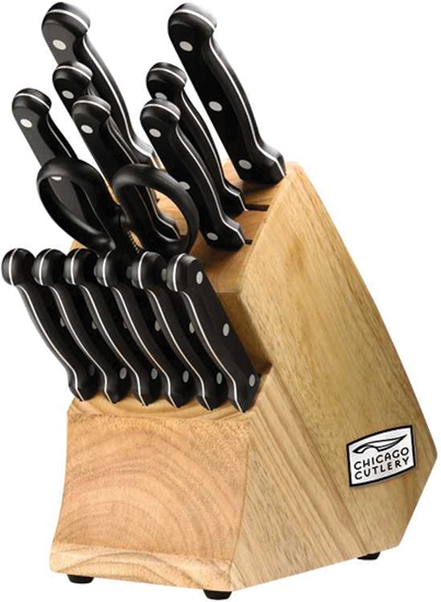Chicago Cutlery C01034 Essentials 15 Piece Block Set Knives