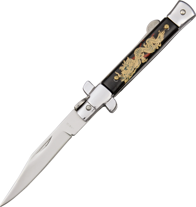 China Made CN210969DR Stilletto Dragon Knife, Golden