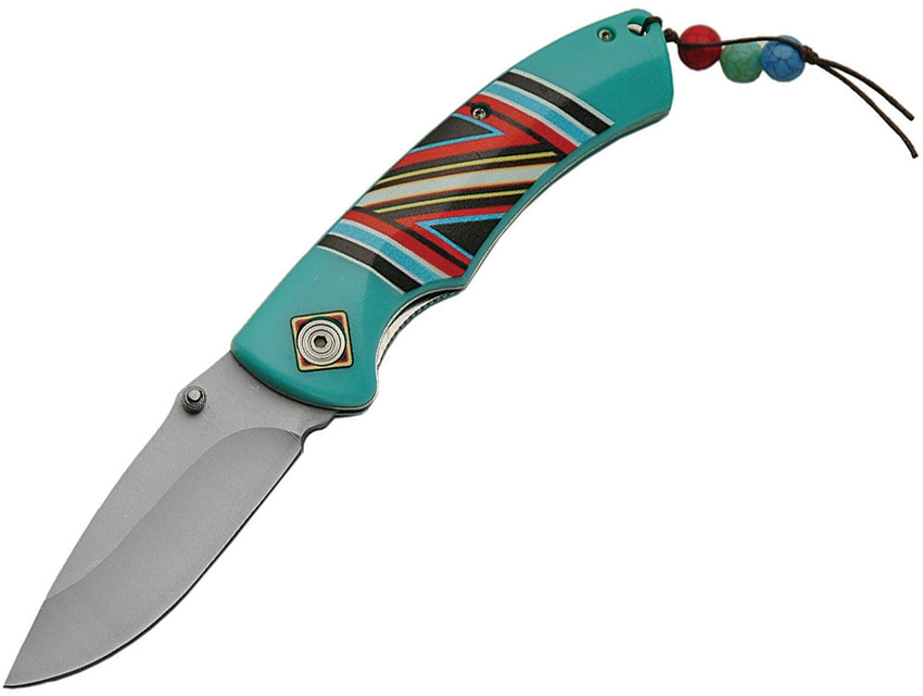 China Made CN211394BL Native Stripe Linerlock Knife, Blue