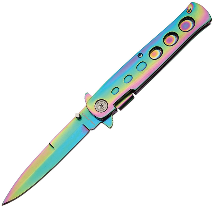 China Made CN300102TR Milano Knife, Rainbow