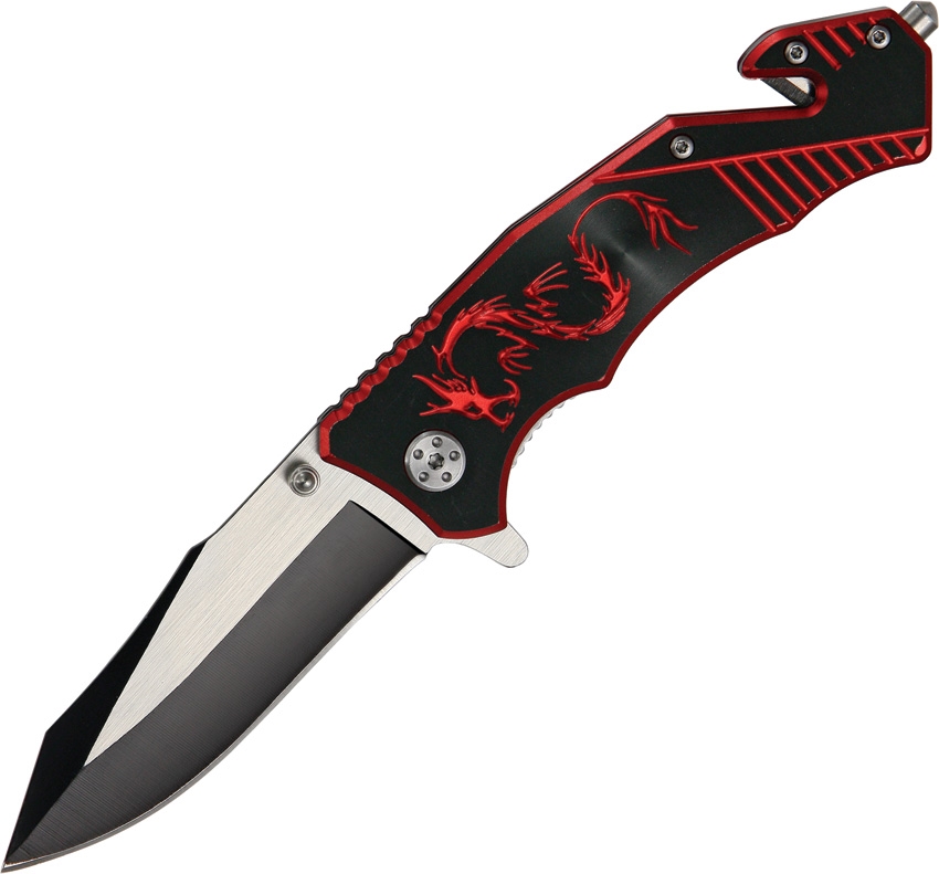 China Made CN300256RD Dragon Rescue Linerlock Knife