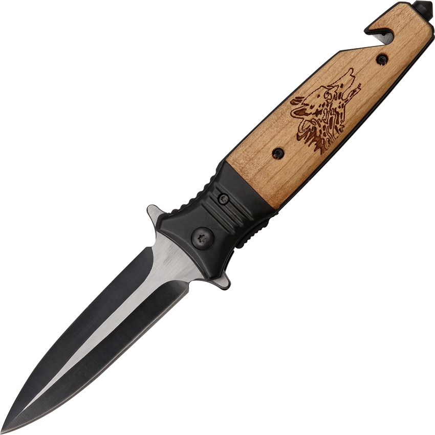China Made CN300259WF Wolf Rescue Linerlock Knife