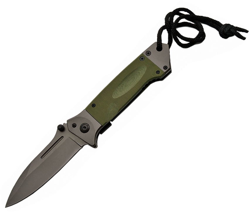 China Made CN300362GN Task Force Linerlock Knife, Green