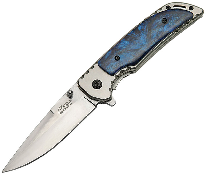 China Made CN300370BL Linerlock A/O Knife, Blue
