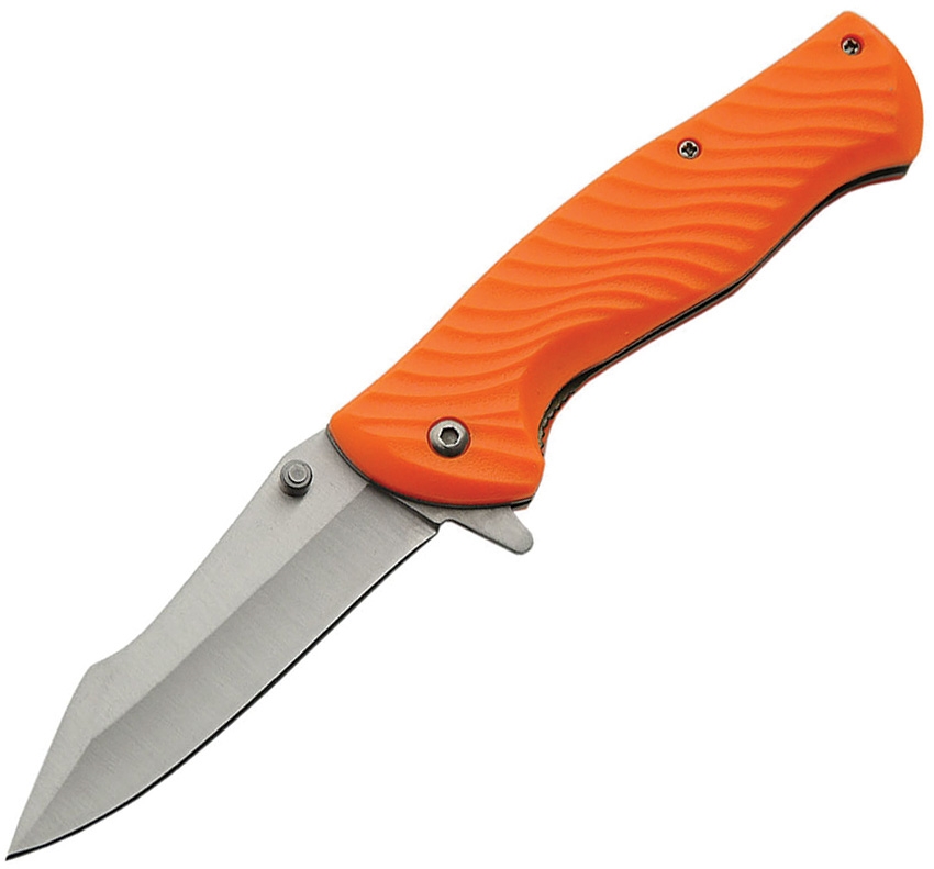 China Made CN300387OR Groove Linerlock A/O Knife, Orange