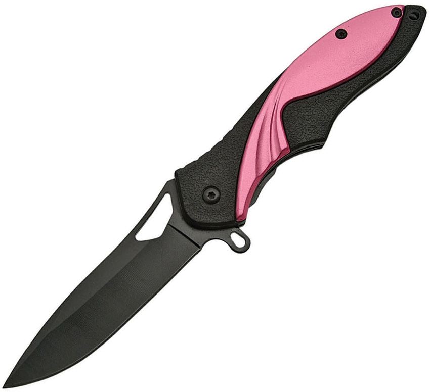 China Made CN300393 Bat Chick Knife, Pink, Black
