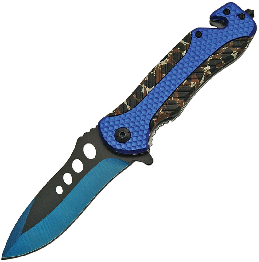 China Made CN300395BL Wreaker Linerlock Knife, Blue