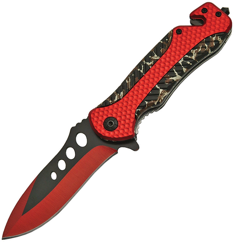 China Made CN300395RD Wreaker Linerlock Knife, Red