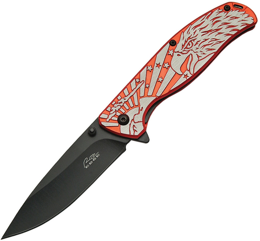 China Made CN300420RD Eagle Pride A/O Knife, Red