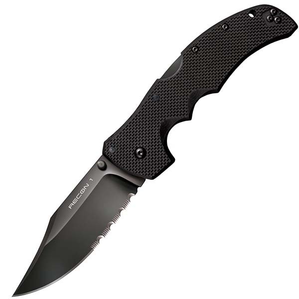 Cold Steel 27TLCCH Recon 1, Black G10 Handle, Black Clip