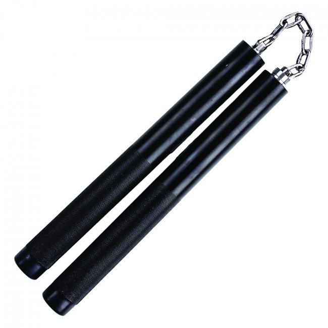 Converta Aluminum Black Nunchucks, 12 inches