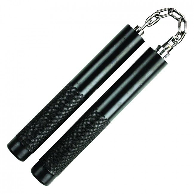 Converta Aluminum Black Nunchucks, 8 inches