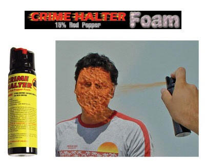 Crime Halter 4 Ounce Foam Pepper Spray