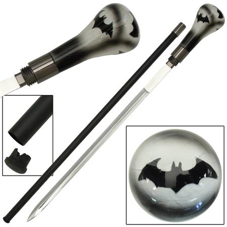 Dark Bat Removable Blade Sword Cane Walking Stick IG0795