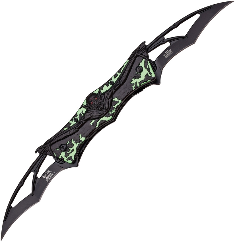 Dark Side DSA004GB Dual Blade Linerlock A/O Knife, Green