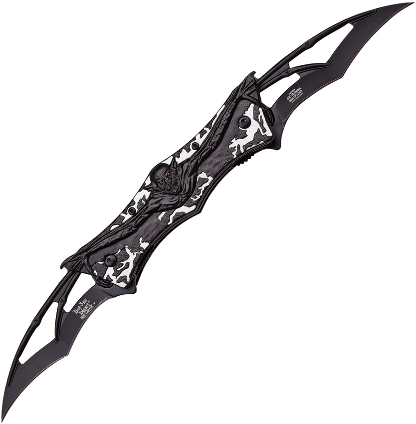 Dark Side DSA004SB Dual Blade Linerlock A/O Knife, Silver