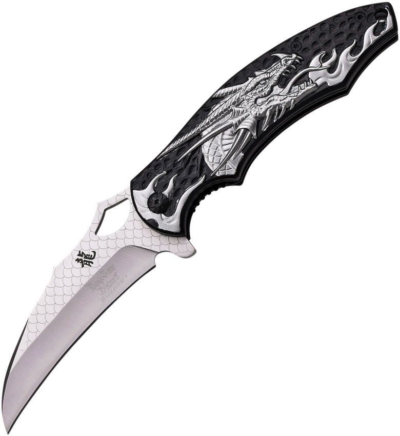 Dark Side DSA007SL Dragon Linerlock A/O Knife, Silver