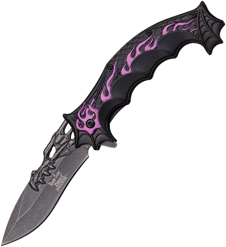 Dark Side DSA025PE Dragon Linerlock A/O Knife, Purple
