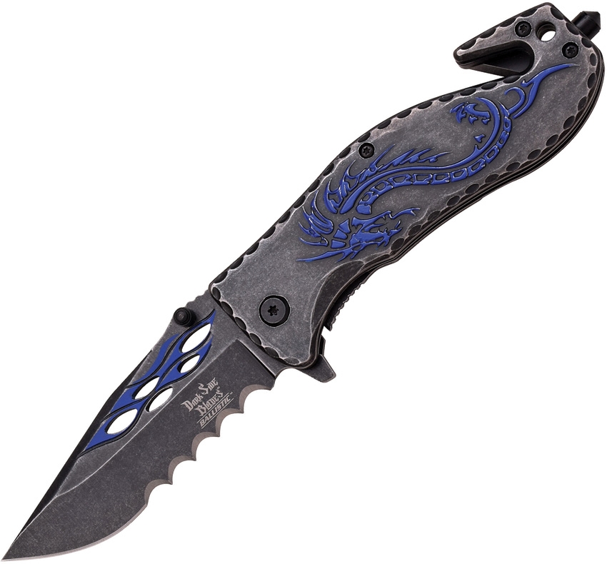 Dark Side DSA026BL Dragon Framelock A/O Knife, Blue