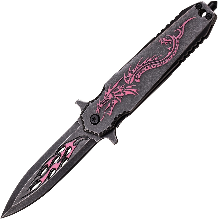 Dark Side DSA028PK Dragon Framelock A/O Knife, Pink