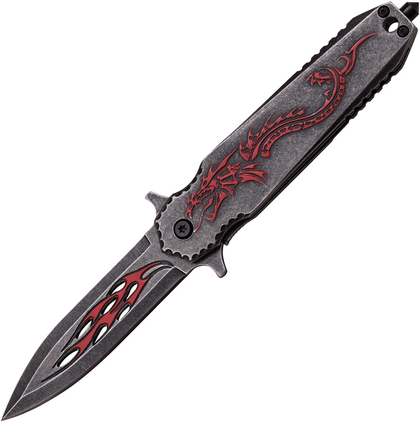 Dark Side DSA028RD Dragon Framelock A/O Knife, Red