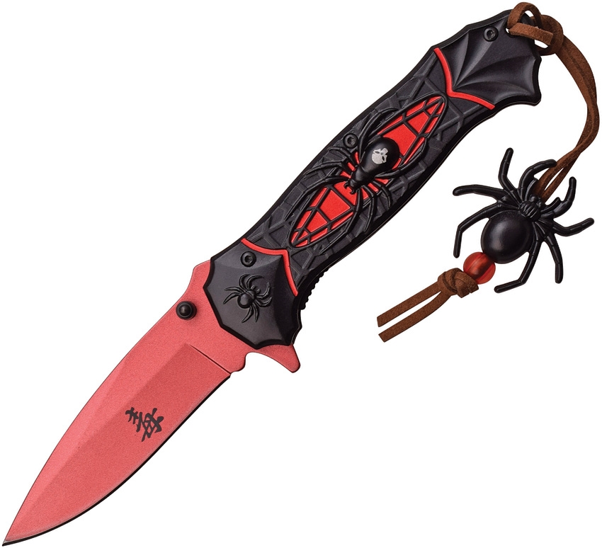 Dark Side DSA036RD Spider Linerlock A/O Knife, Red